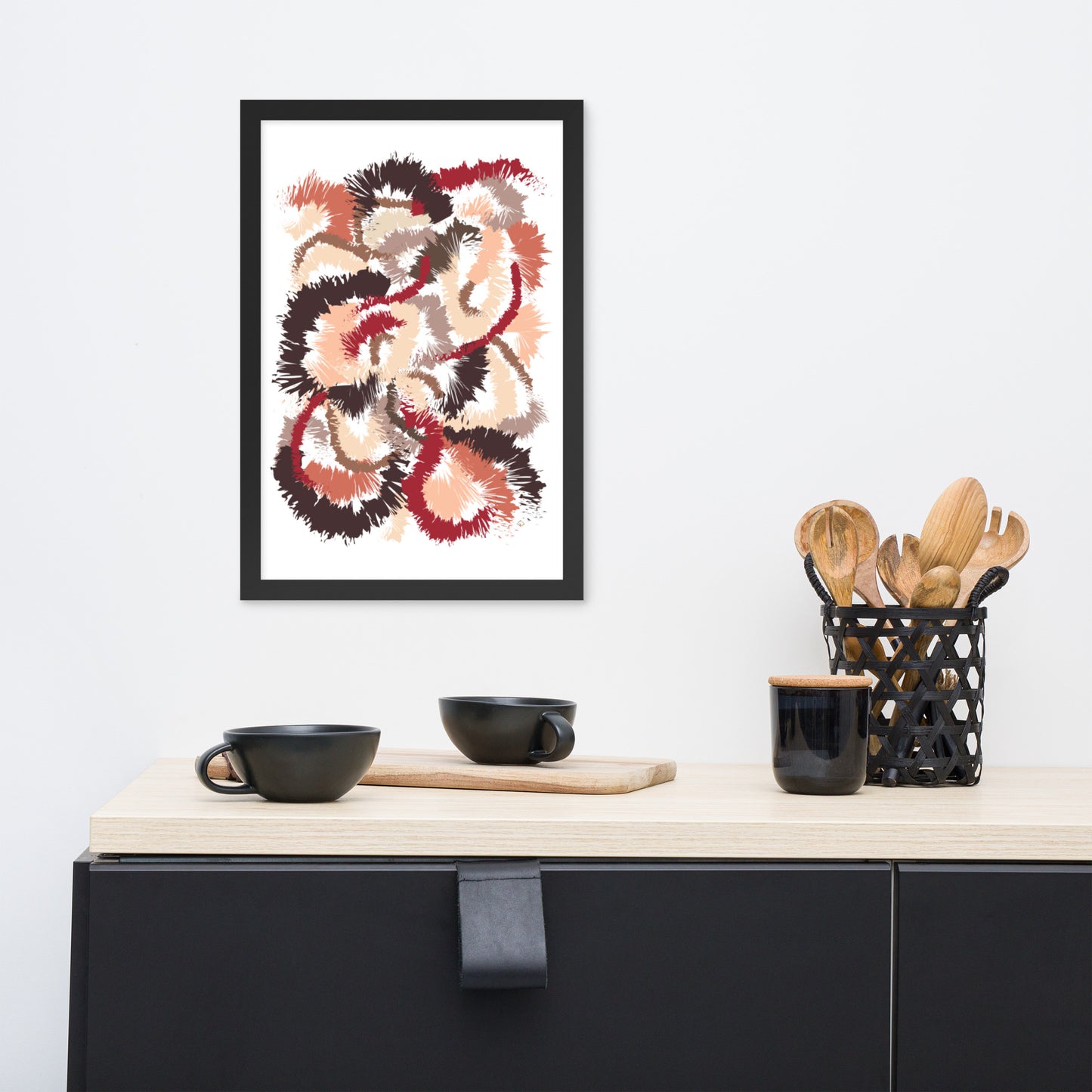 Floral Speckle -Framed Poster