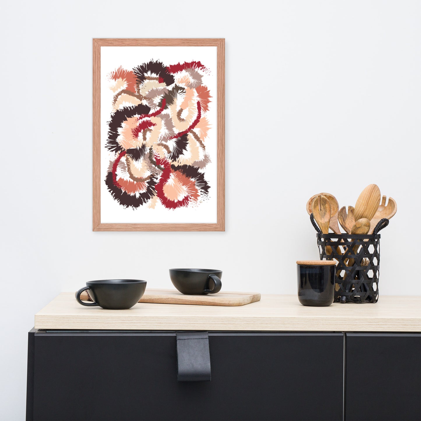 Floral Speckle -Framed Poster